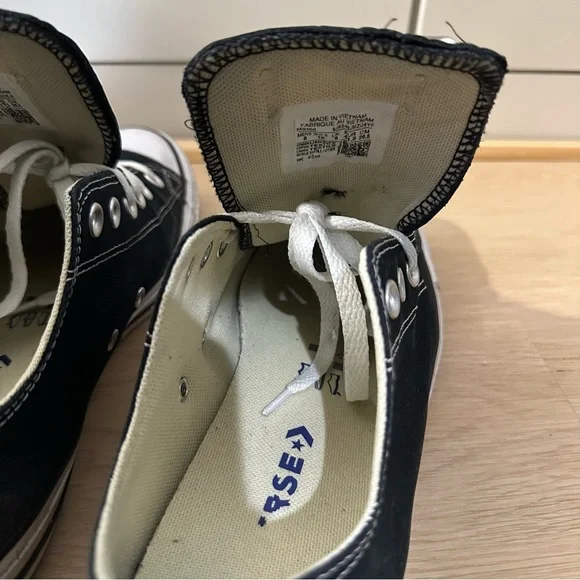 Custom Converse Black Crocodile Leather Studded Tongue - Picture 4 of 6